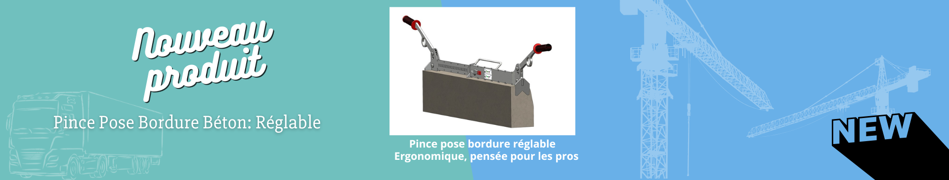 Pince pose bordure réglable